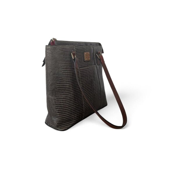 Dooney Bourke Small Lexington Tote | Embossed Lizard Leather - Picture 3 of 6